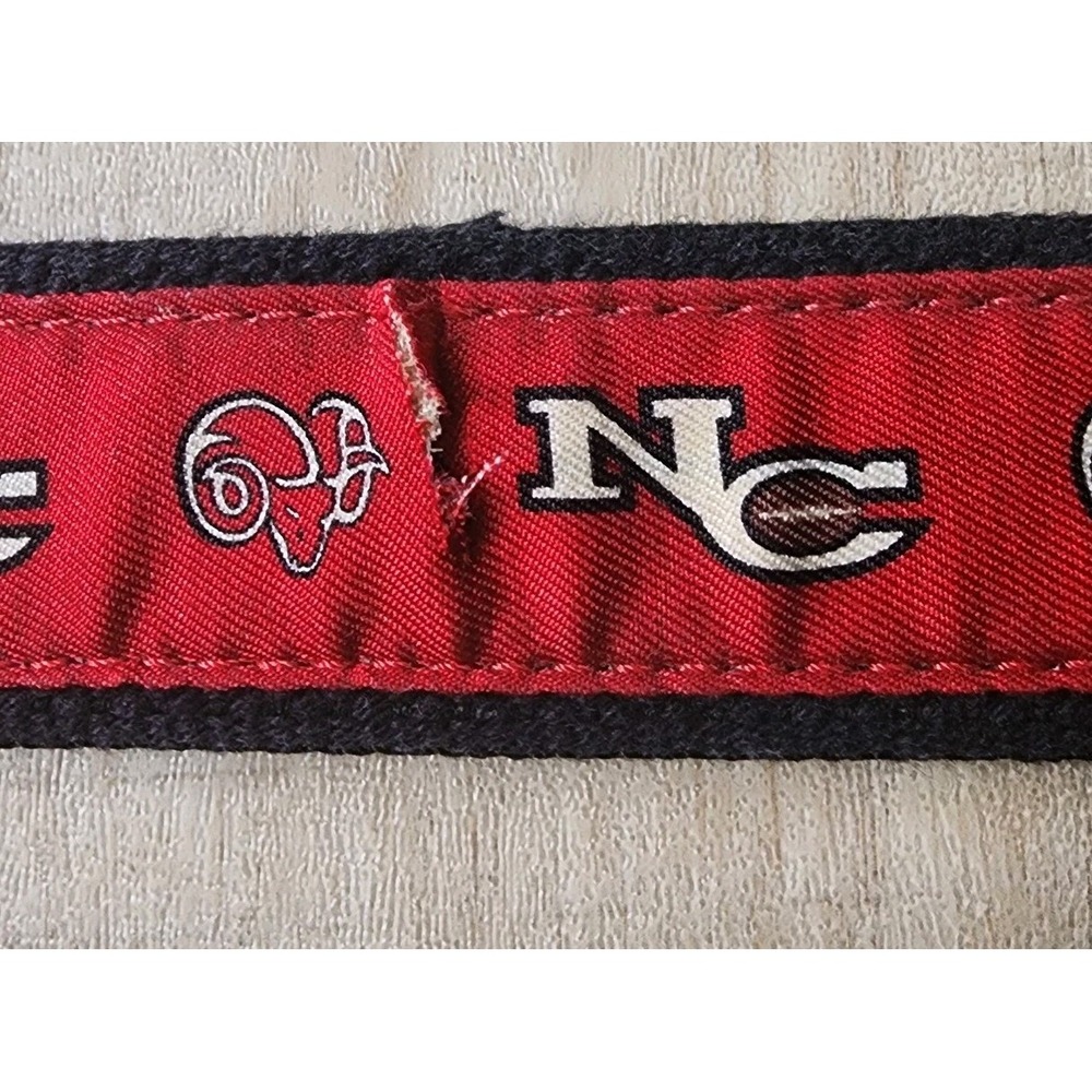 VINEYARD VINES BELT SIZE 30 NEW CANAAN FOOTBALL MENS LEATHER CANVAS HIGH SCHOOL - Picture 6 of 13